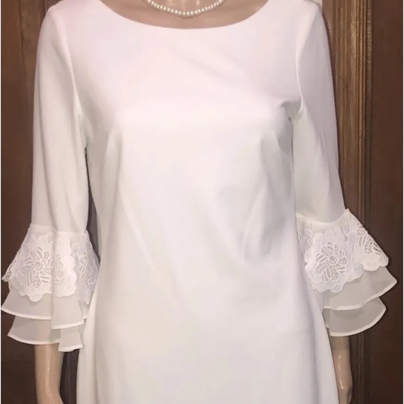 NWT Calvin Klein White Polyester/Spandex Retail $139 Size 4 - Picture 3 of 16